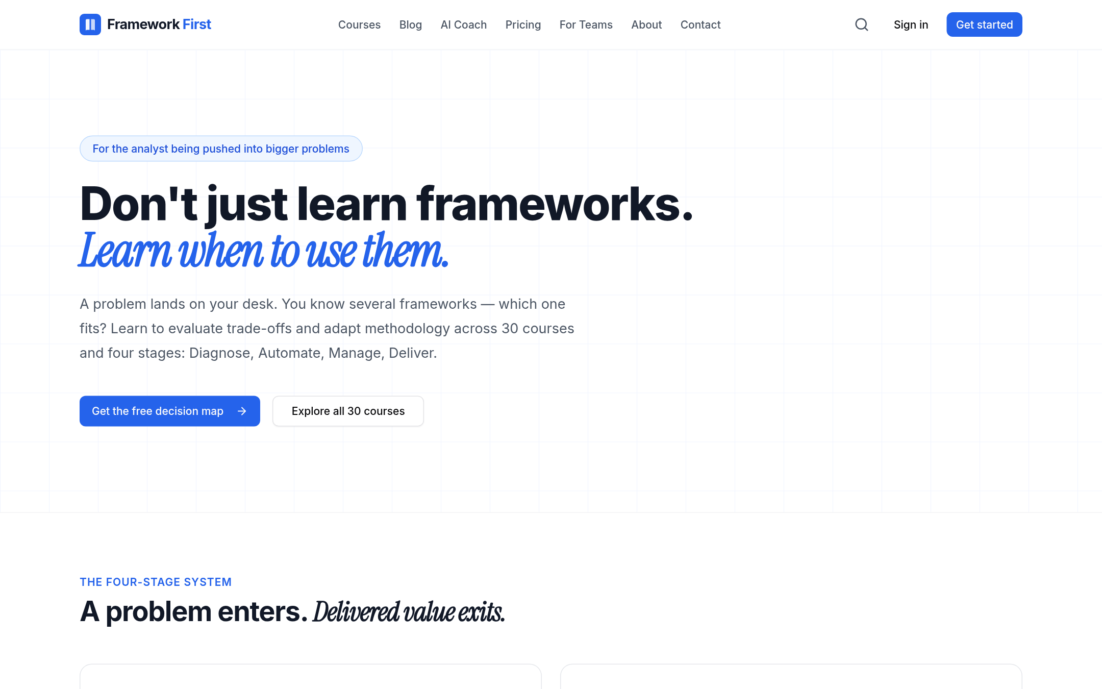 Framework First — EdTech · Learning Platform